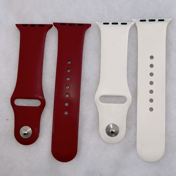 Apple Watch 38-41mm band set (red & white) - Picture 1 of 3